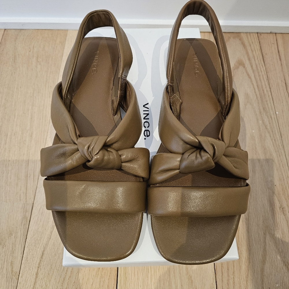 Vince Elm Leather Slingback Sandals Size 10